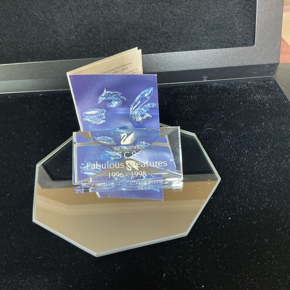 Swarovski Crystal SCS Name / Title Plaque for SCS "Fabulous Creatures" 1996-1998